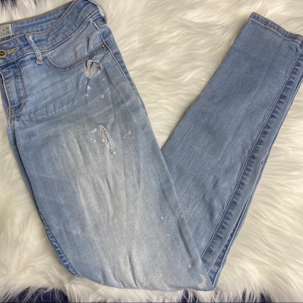 Hollister distressed jeans sz 7